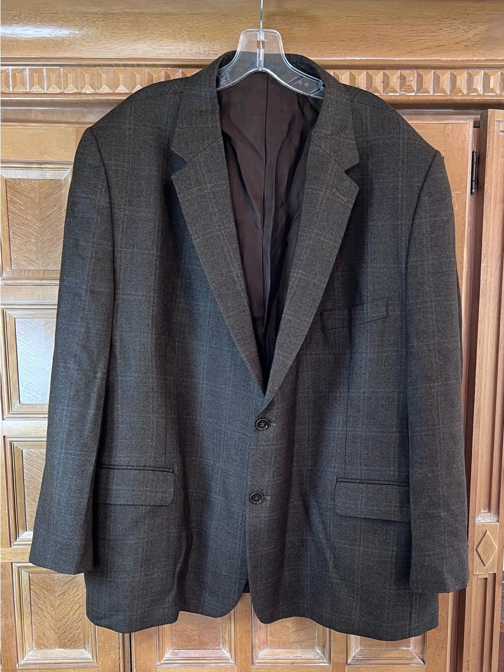 Villa Romana Men’s Suit Jacket Blazer Size 56R US Brown Textured Two Button